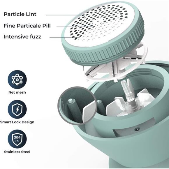 Fabric Shaver, Rechargeable Lint Remover, Use On Cotton, Polyester & Silk,Type C - Picture 4 of 6